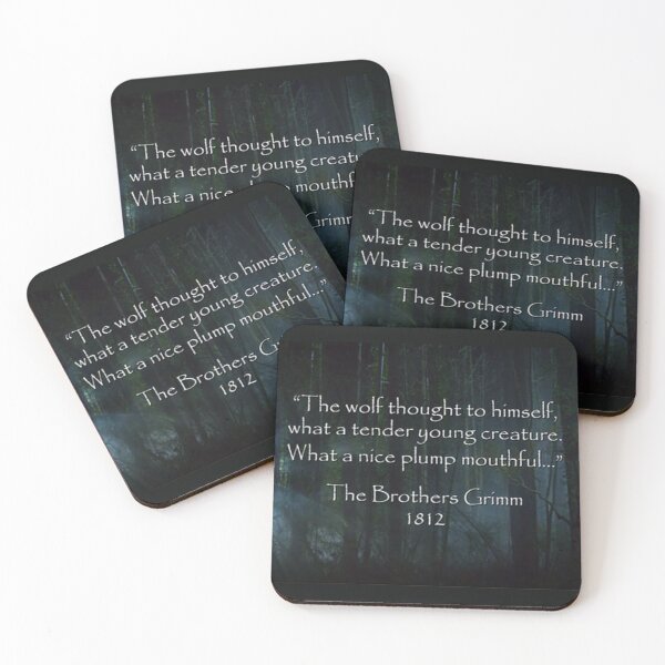 Item preview, Quotes from TV Show Grimm “The wolf thought to himself, what a tender young creature. What a nice plump mouthful….” designed and sold by Lumen Nyx Art.