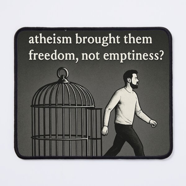 Item preview, Atheism Brought Me Freedom, Not Emptiness designed and sold by LOGOSINTERIUM.