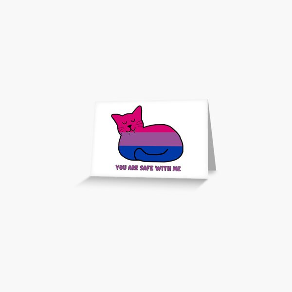 Item preview, You Are Safe With Me • Cat Loaf Ally Cat • Bisexual Pride designed and sold by MannyShop.