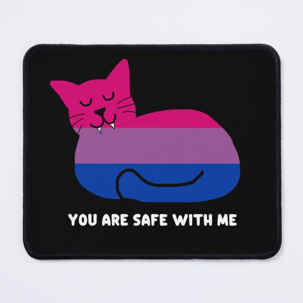 Item preview, You Are Safe With Me • Cat Loaf Ally Cat • Bisexual Pride designed and sold by MannyShop.