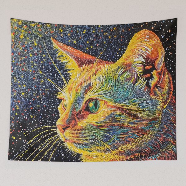 Item preview, Pointillism Image of Cat designed and sold by Myra365Art.