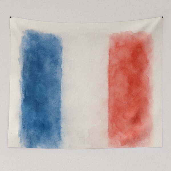 Item preview, France Flag Watercolor – Tricolor Brush Stroke Design designed and sold by PrometheusStyle.