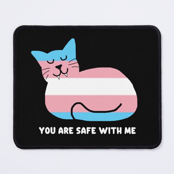 Item preview, You Are Safe With Me • Cat Loaf Ally Cat • Trans Pride designed and sold by MannyShop.