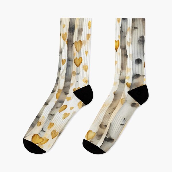 Item preview, Golden Hearts in Birch Forest designed and sold by CalmnessbyChoice.
