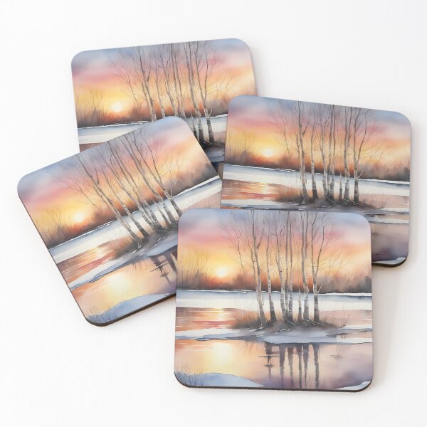 Item preview, Peaceful Winter Lake Morning designed and sold by CalmnessbyChoice.
