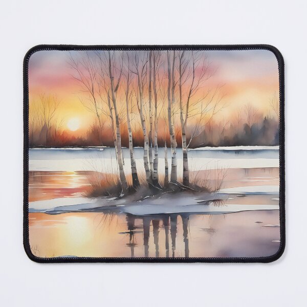 Item preview, Peaceful Winter Lake Morning designed and sold by CalmnessbyChoice.