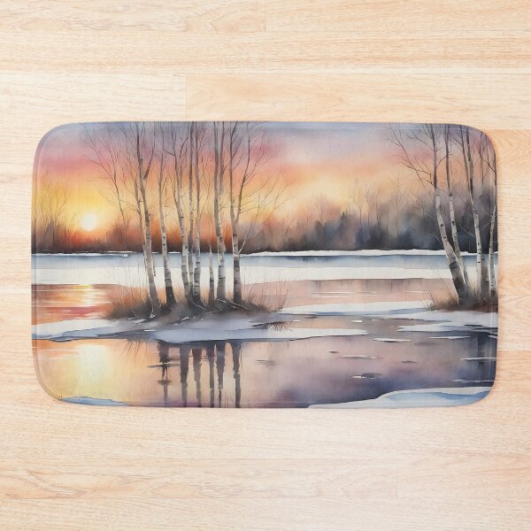 Item preview, Peaceful Winter Lake Morning designed and sold by CalmnessbyChoice.