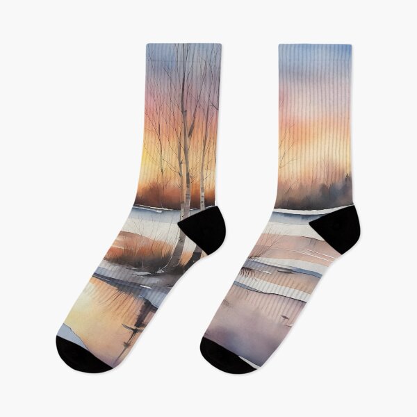 Item preview, Peaceful Winter Lake Morning designed and sold by CalmnessbyChoice.