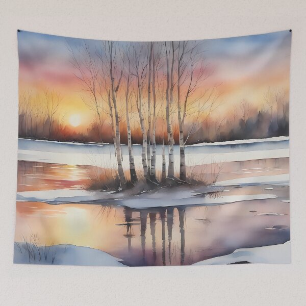 Item preview, Peaceful Winter Lake Morning designed and sold by CalmnessbyChoice.
