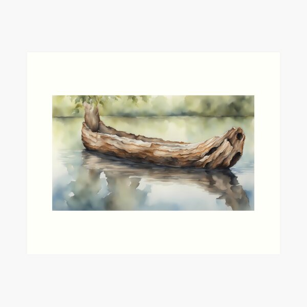Item preview, Old Tree Trunk Canoe designed and sold by BookCovered.