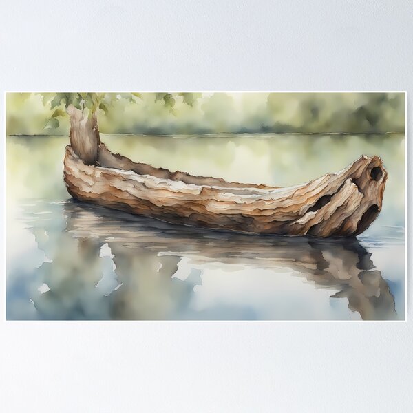 Item preview, Old Tree Trunk Canoe designed and sold by BookCovered.
