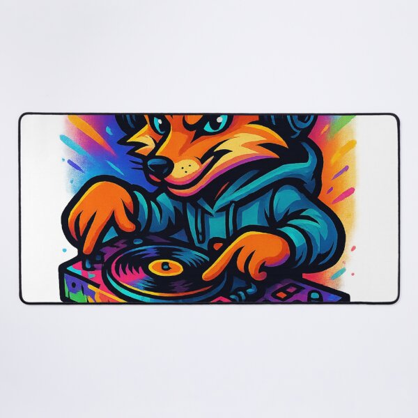 Item preview, DJ Fox – Urban Graffiti Scratch Master designed and sold by VIBE CRAFT STUDIO.