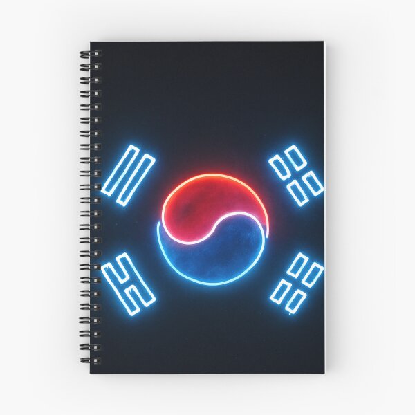 Item preview, South Korea Flag Neon – Futuristic Glowing Taeguk Illustration designed and sold by PrometheusStyle.