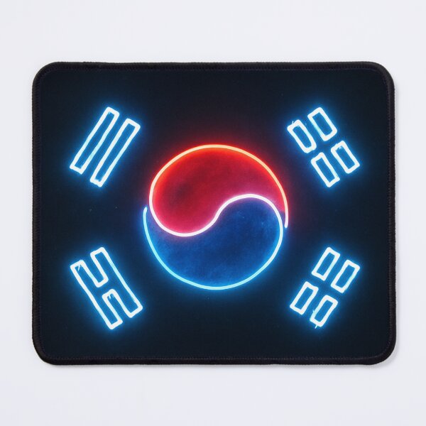Item preview, South Korea Flag Neon – Futuristic Glowing Taeguk Illustration designed and sold by PrometheusStyle.