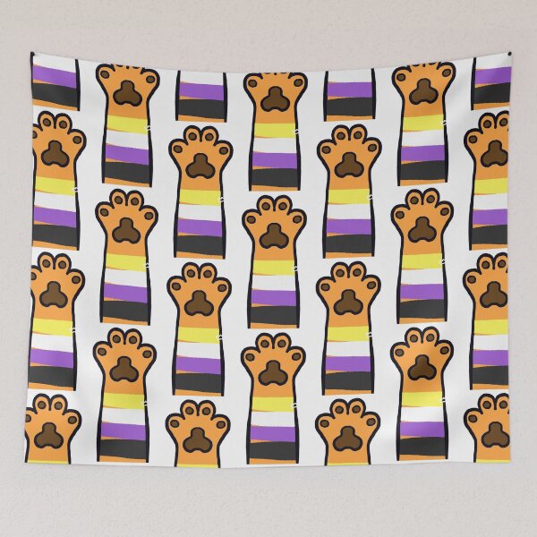 Item preview, Non Binary Flag Cat Paw designed and sold by divesca.