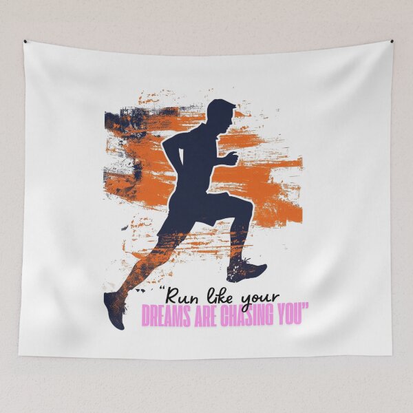 Item preview, Dreams Are Chasing You – Runner Motivational Art designed and sold by JenniferCreaArte .