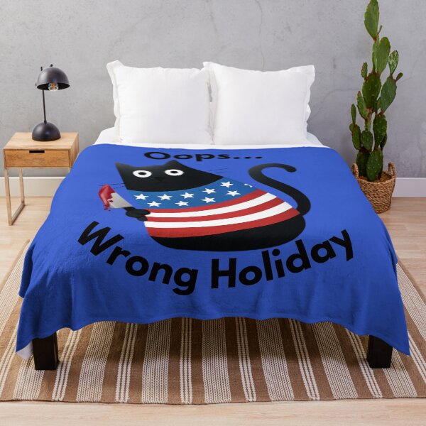 Item preview, Knife Cat Funny July 4th Black Cat  "Oops... Wrong Holiday"  designed and sold by Gear Camel.