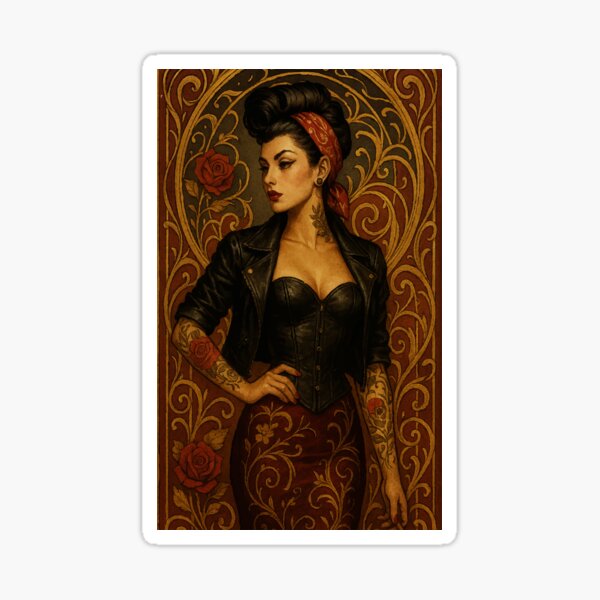 Item preview, Rebel Rose: Art Nouveau Attitude designed and sold by AbstractAnom.