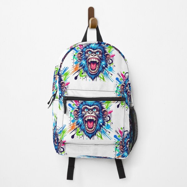 Item preview, Crazy Apes Screaming Blue Beast – Streetwear Wild Energy designed and sold by Reuben Shead.