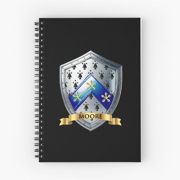 Item preview, Moore Shield  Blue Chevron and Golden Crosses on Silver Ermine designed and sold by Highlandkings.