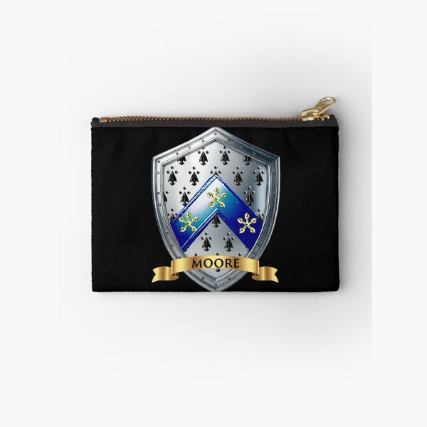 Item preview, Moore Shield  Blue Chevron and Golden Crosses on Silver Ermine designed and sold by Highlandkings.