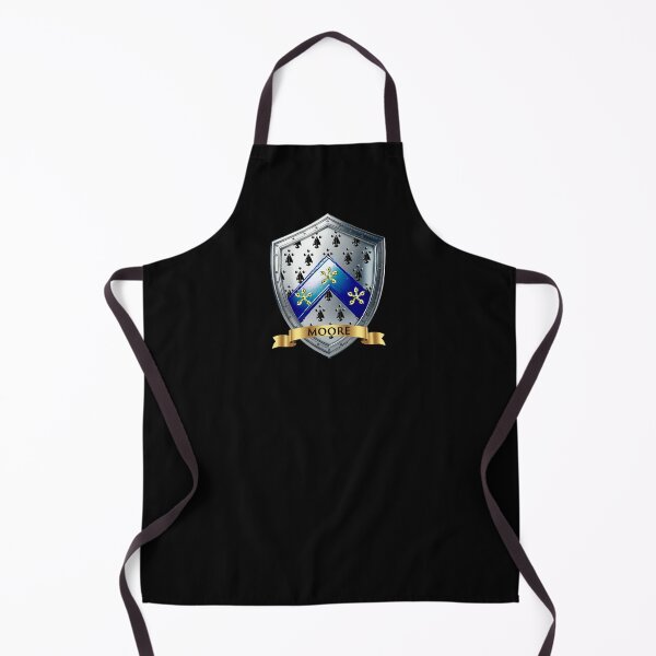 Item preview, Moore Shield  Blue Chevron and Golden Crosses on Silver Ermine designed and sold by Highlandkings.