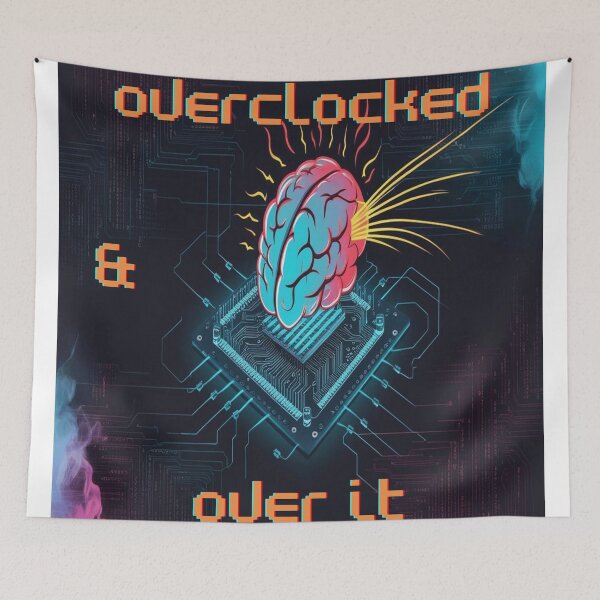 Item preview, Overclocked & Over It – Tech Rage Gamer designed and sold by ZestyThreads.