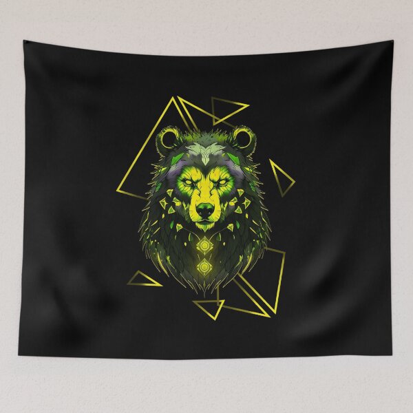 Item preview, Bear Neon Art - Yellow designed and sold by StefAnimal.