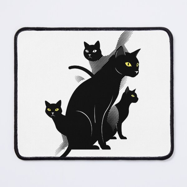 Item preview, Four My stic Black Cats Gaze designed and sold by Ink & Quip.