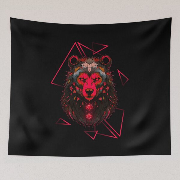 Item preview, Bear Neon Art - Red designed and sold by StefAnimal.