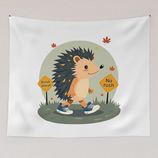 Item preview, Hedgehog Saying "Go at Your Own Speed" designed and sold by VibeTCreations.