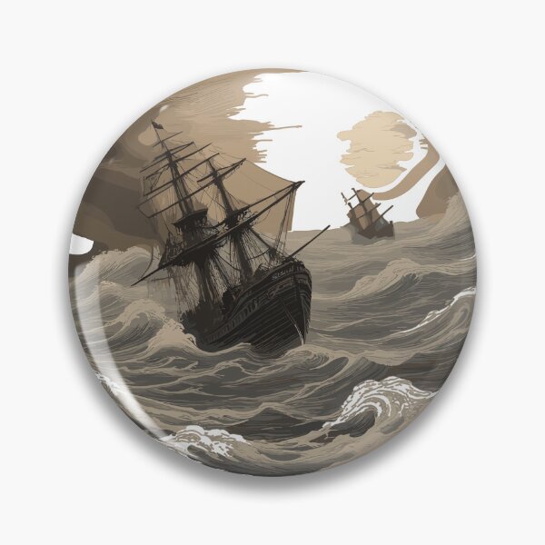 Item preview, Ships in a Stormy Sea designed and sold by houta.