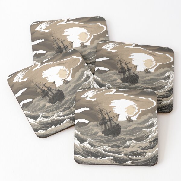 Item preview, Ships in a Stormy Sea designed and sold by houta.