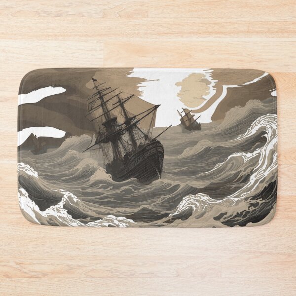 Item preview, Ships in a Stormy Sea designed and sold by houta.