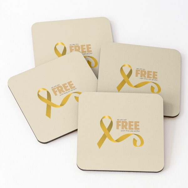 Item preview, we are not free until they are all free - until the last hostage - pro israel yellow ribbon  designed and sold by jessicaleah15.