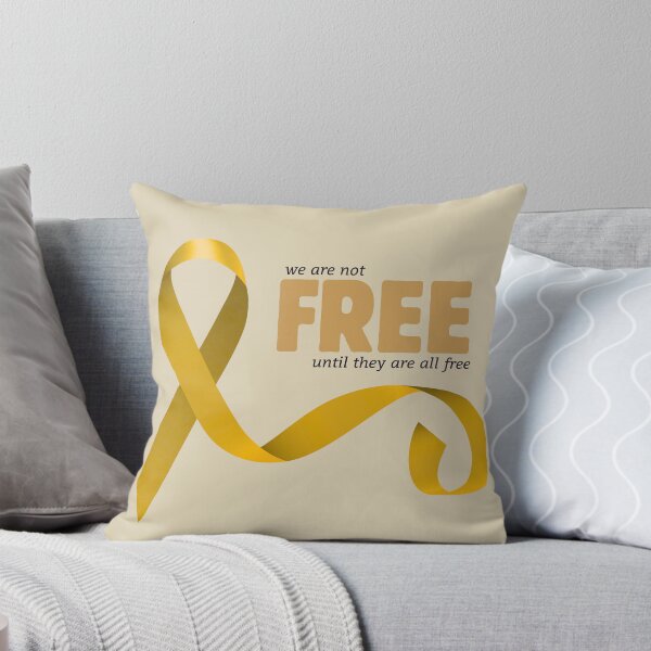 Item preview, we are not free until they are all free - until the last hostage - pro israel yellow ribbon  designed and sold by jessicaleah15.