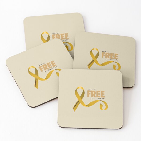 Item preview, we are not free until they are all free - until the last hostage - pro israel yellow ribbon  designed and sold by jessicaleah15.