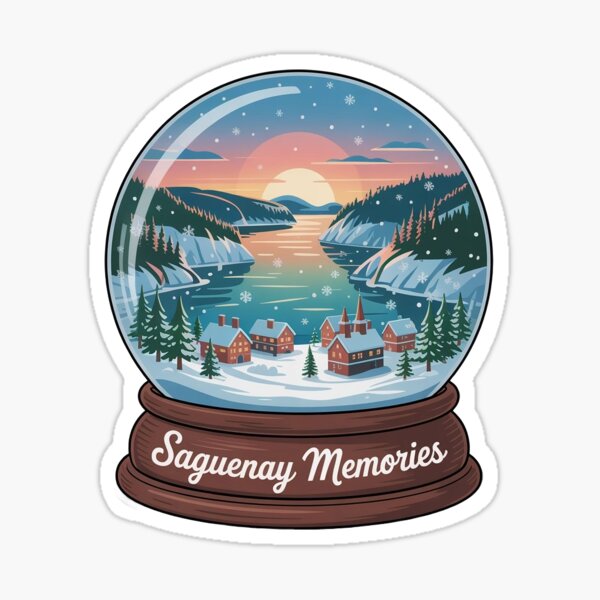 Item preview, Saguenay snow globe sticker designed and sold by BABA1655.