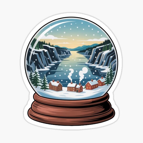 Item preview, Saguenay snow globe sticker designed and sold by BABA1655.