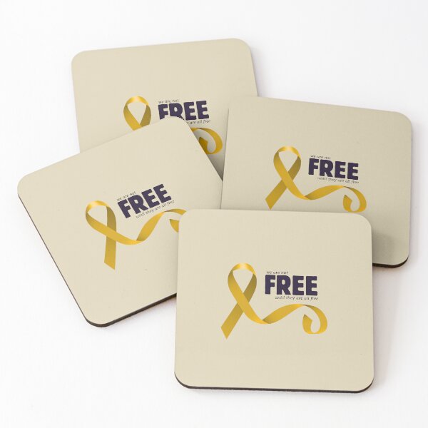 Item preview, we are not free until they are all free - until the last hostage - pro israel yellow ribbon  designed and sold by jessicaleah15.