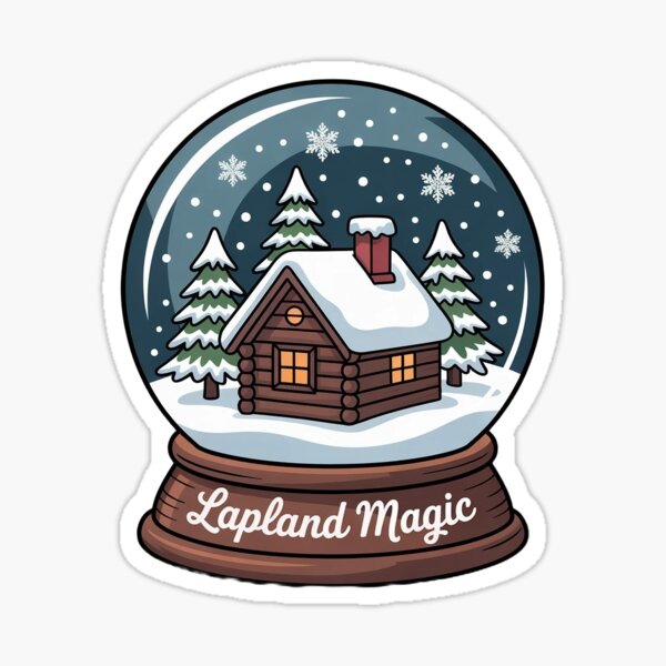 Item preview, Lapland snow globe sticker designed and sold by BABA1655.