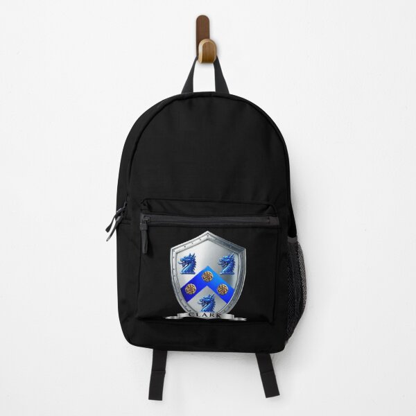 Item preview, Clark Coat of Arms Shield  Blue Dragons & Chevron designed and sold by Highlandkings.