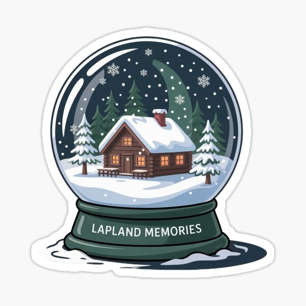 Item preview, Lapland snow globe sticker designed and sold by BABA1655.