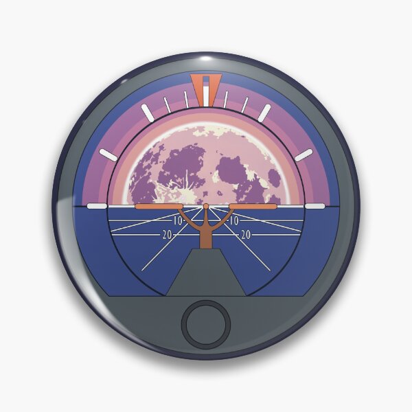 Item preview, Attitude Indicator Moonrise Night Flight Aviation Design designed and sold by skye-studio.