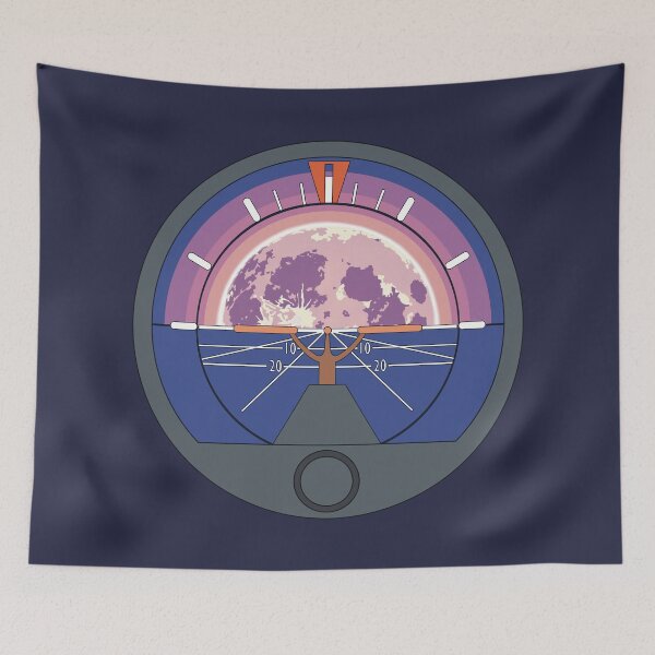 Item preview, Attitude Indicator Moonrise Night Flight Aviation Design designed and sold by skye-studio.