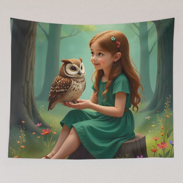 Item preview, Girl with Owl designed and sold by Saim-165.