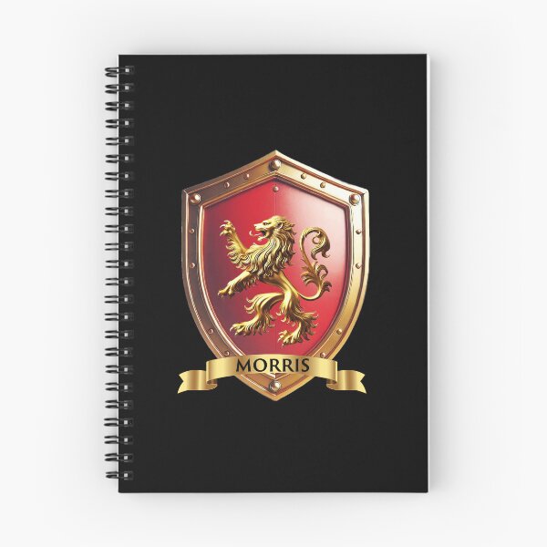 Item preview, Morris Family Shield  Golden Lion Crest with Proud Name Banner designed and sold by Highlandkings.