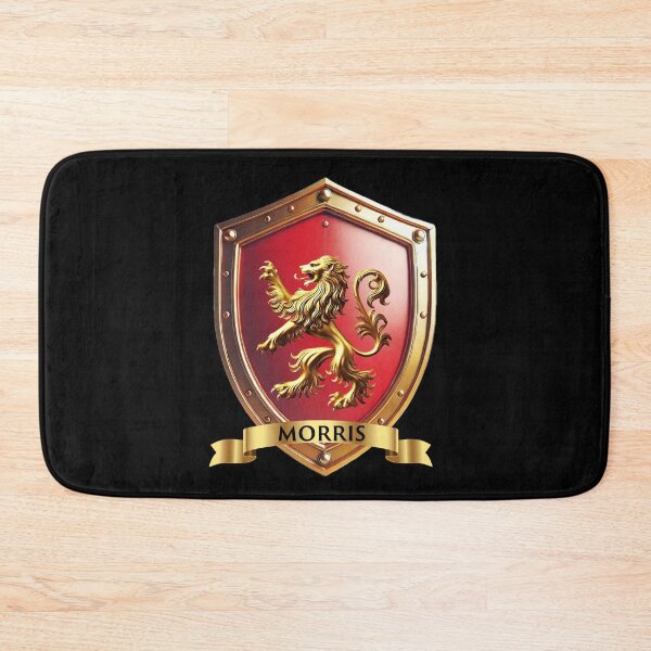Item preview, Morris Family Shield  Golden Lion Crest with Proud Name Banner designed and sold by Highlandkings.