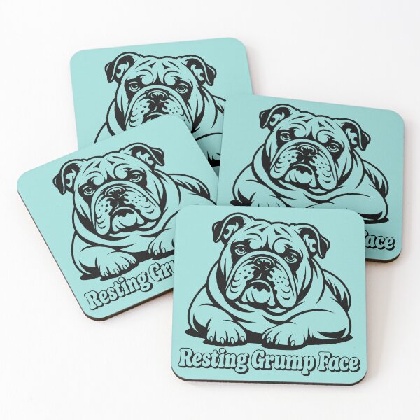 Item preview, Resting Grump Face Bulldog Line Art designed and sold by theartfulaspie.