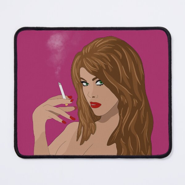 Item preview, Beautiful Sexy Brunette Smoking Hand Drawn Art designed and sold by Maggie1171.